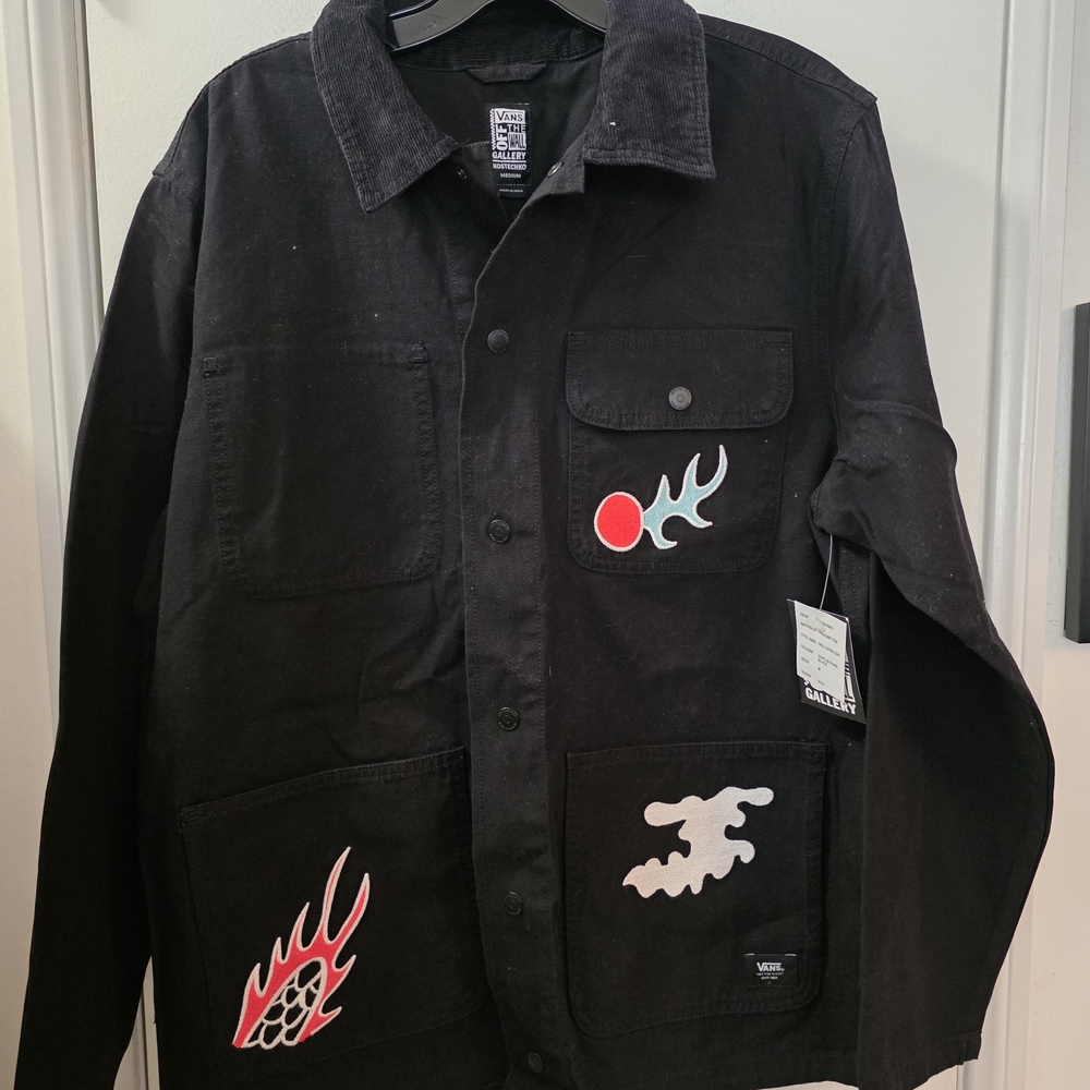 black cotton Drill Chore Coat from the Vans Pride OTW Gallery collection, design